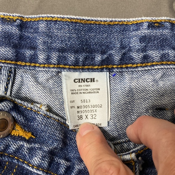Cinch jeans. Size 38x32. Nice jeans. - Picture 3 of 5
